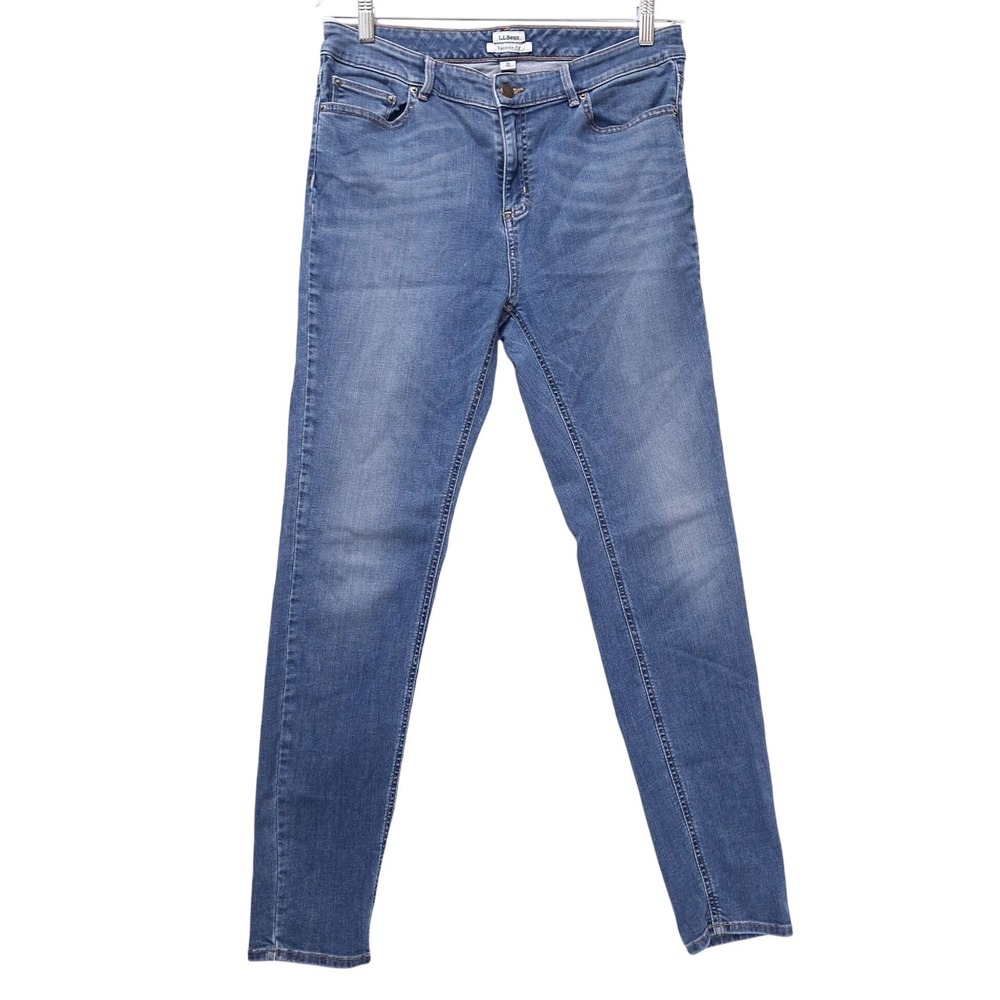 LLBean Favorite Fit Mid‎ Rise Straight Leg Jeans Women Size 10 Medium Wash